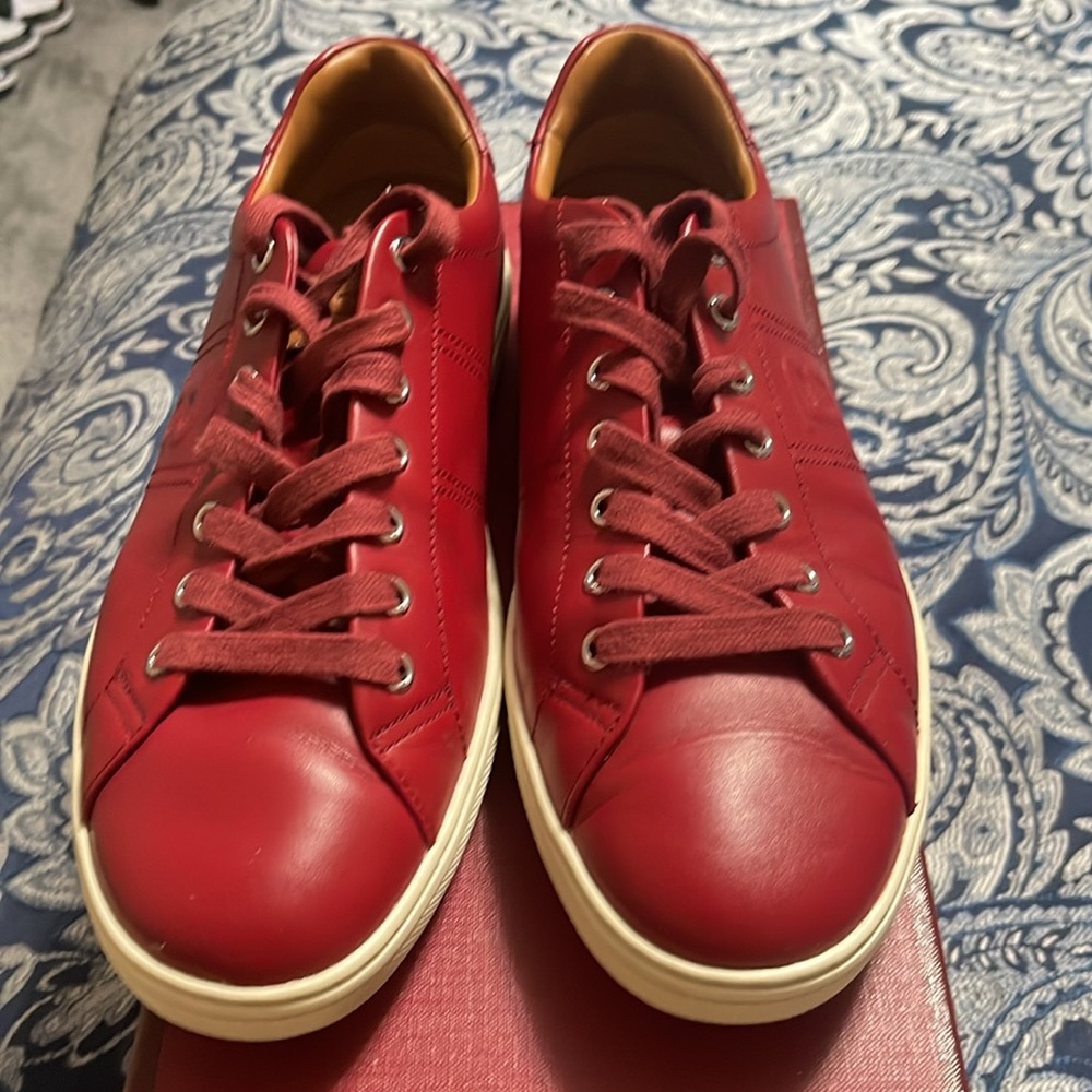 Ballys Orivel Red leather  sneakers
